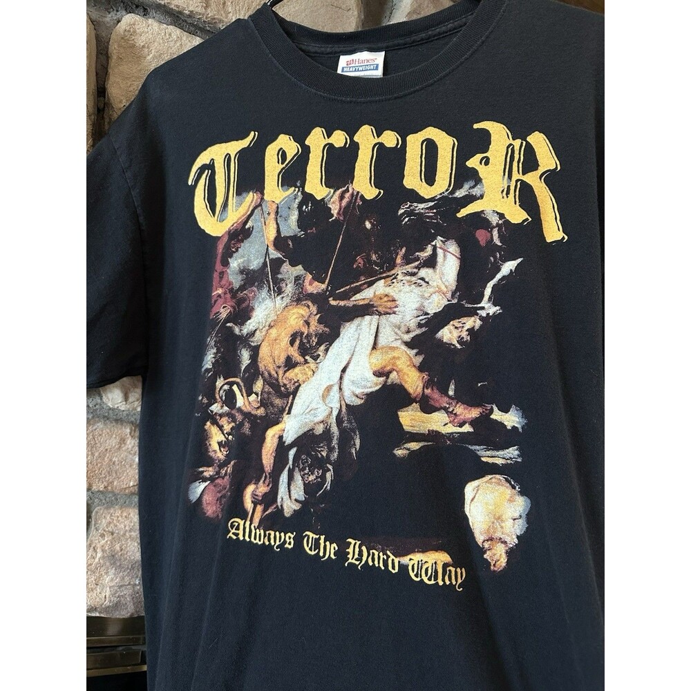 VTG 2006 Terror Always The Hard Way Band Concert Tour T-Shirt RARE Mens Sz L Y2K - Picture 4 of 6